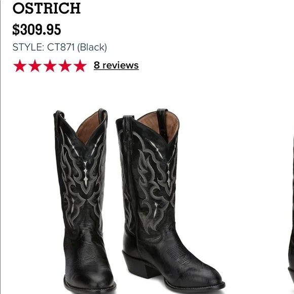 Tony Lama | Shoes | Mens Tony Lama Bonham Smooth Ostrich  display picture 1